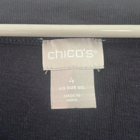 Chico’s V neck Navy Blue shirt size XXL - Picture 3 of 9